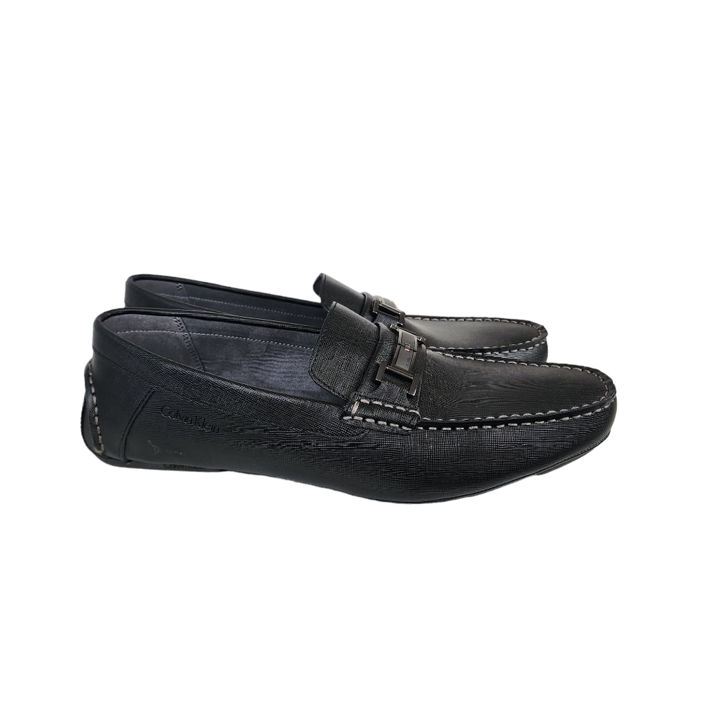 Calvin Klein Men's Black Slip On Shoes Magnus Driver Loafer - Picture 10 of 16